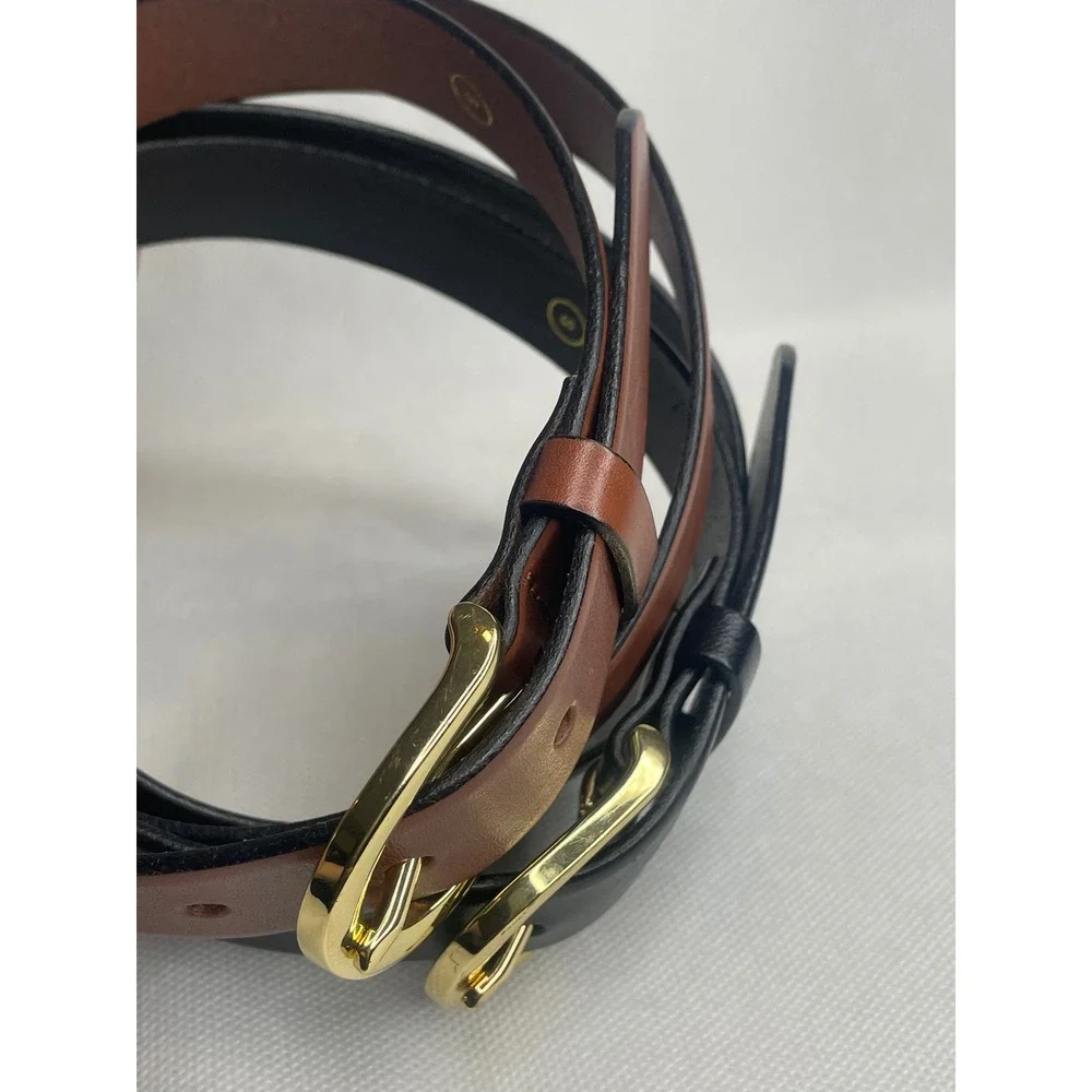(2) J. Crew Italian Leather Belts Lot Size Small (31